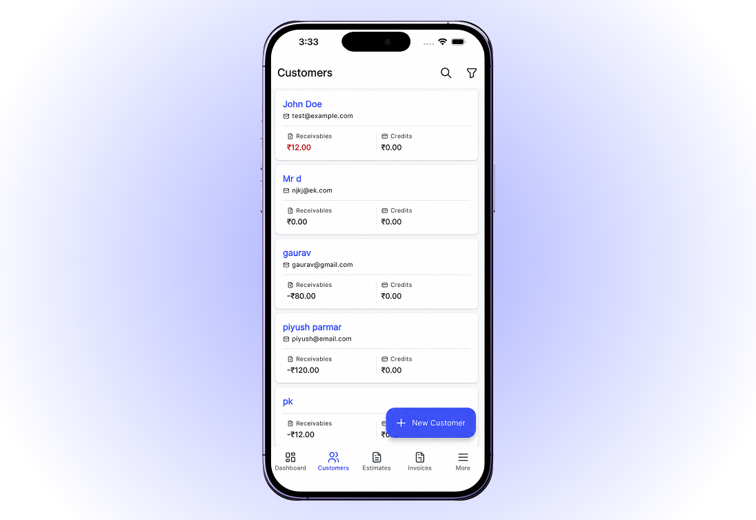 The same data Android